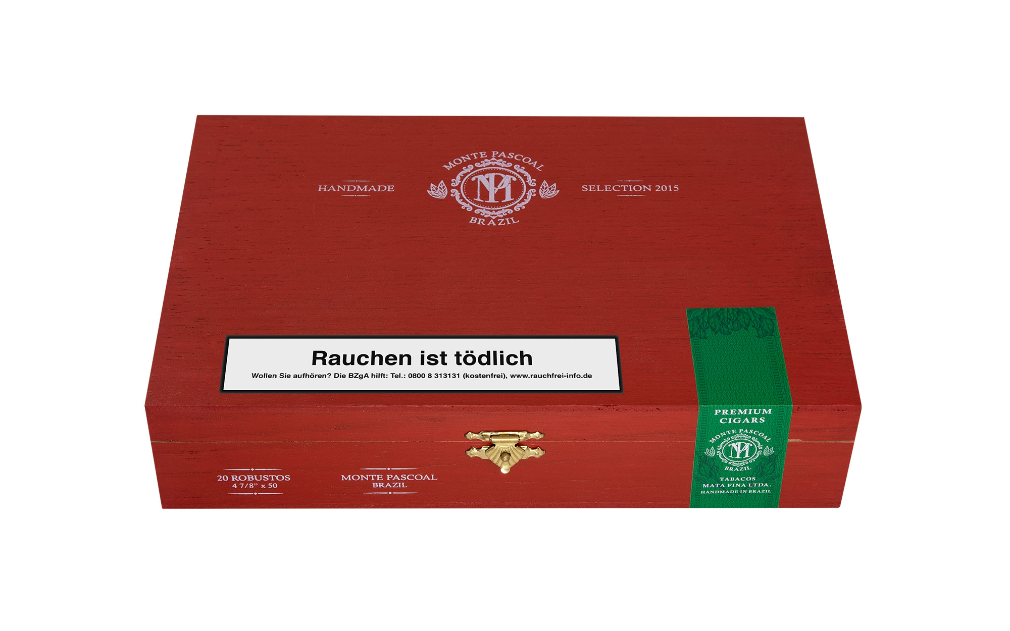 Monte Pascoal Mata Fina Robusto in the visually appealing 20-count box