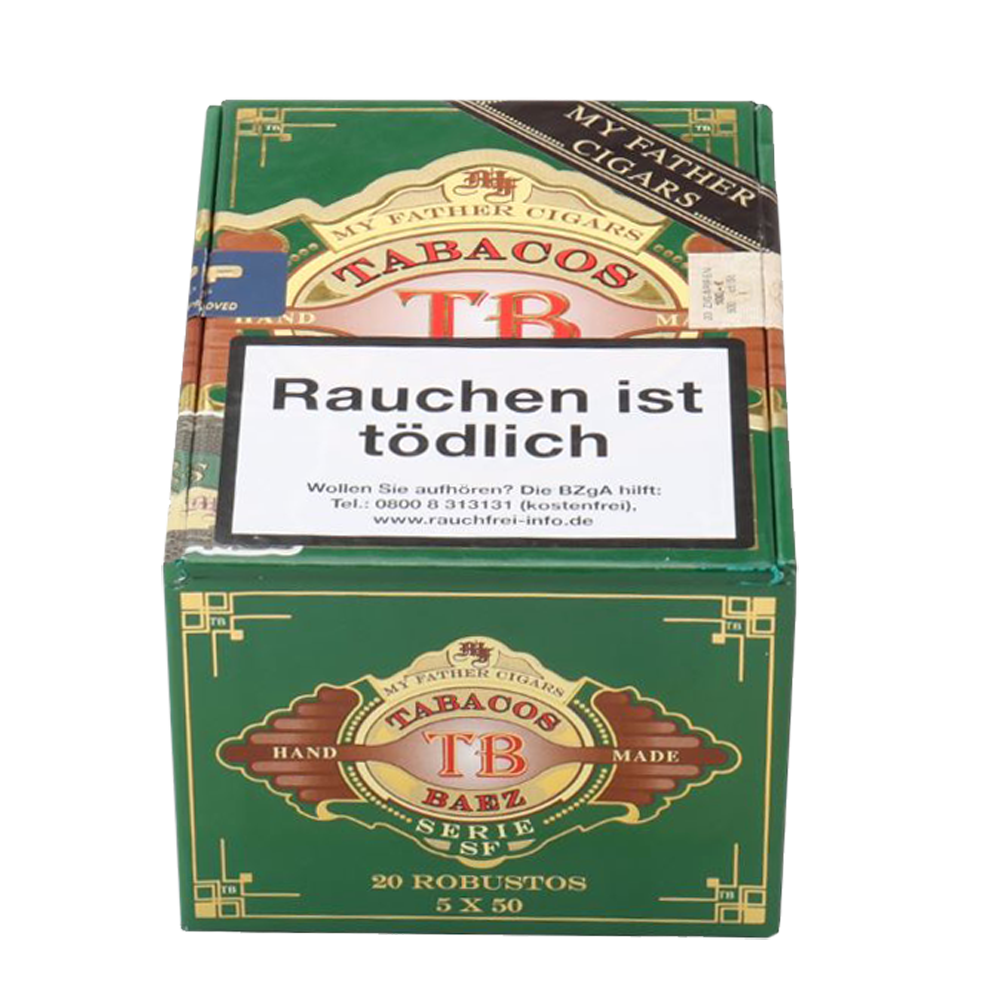 My Father Tabacos Baez Series SF Robusto available in a colorful box of 20 