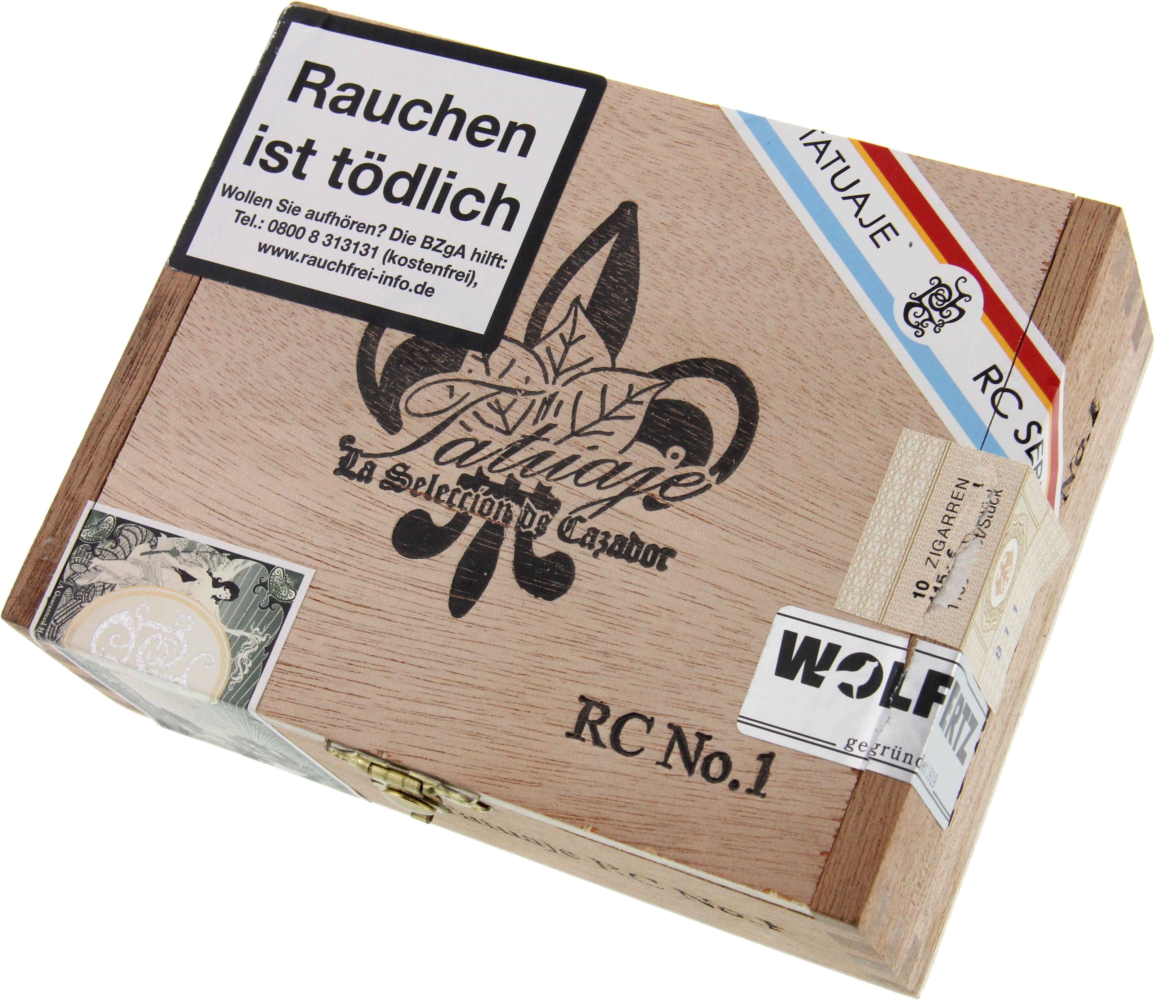 Tatuaje RC No. 1 Short Robusto 10er Kiste geschlossen