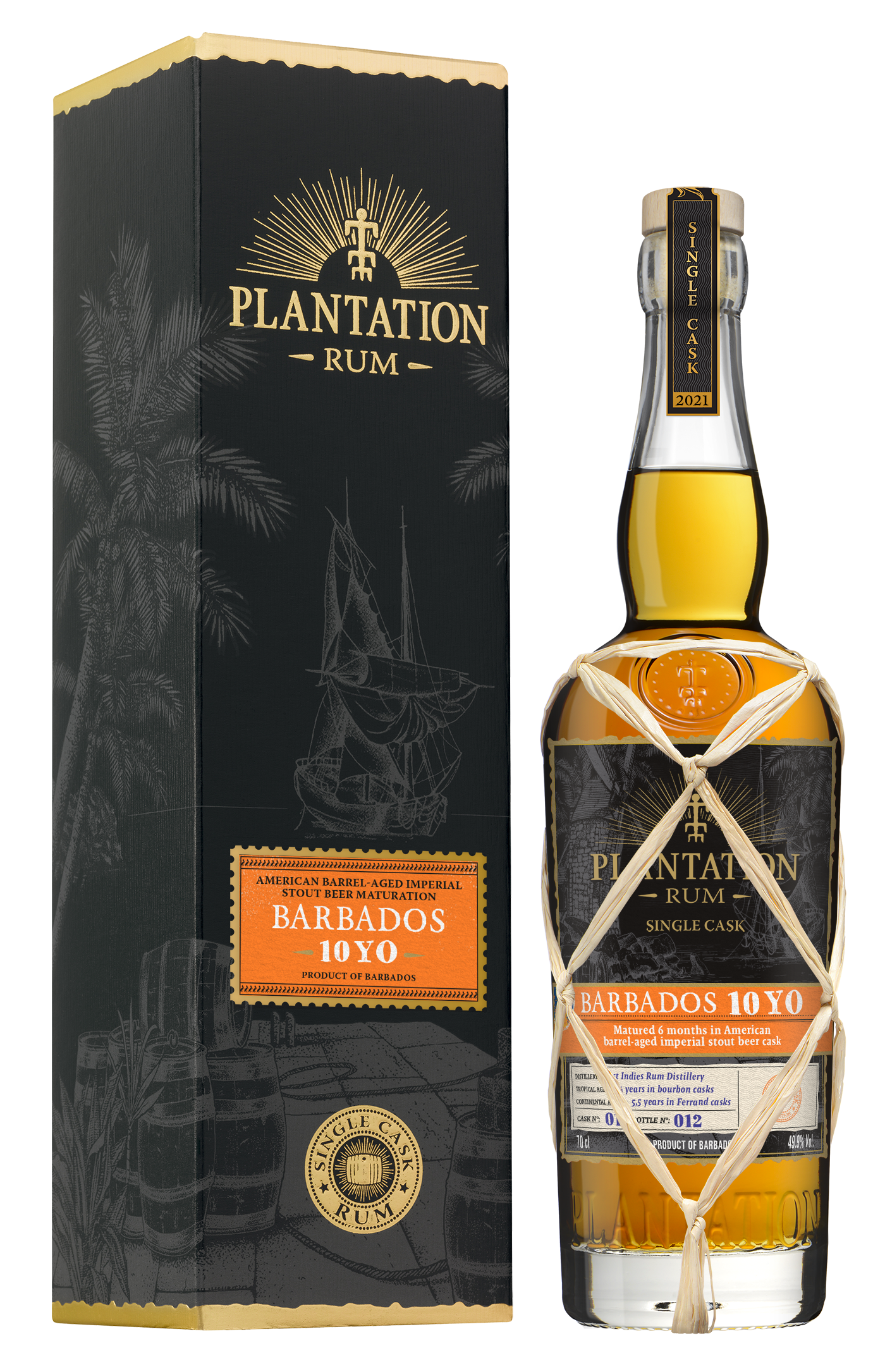 Plantation Rum Single Cask Collection 2021 Barbados 10 Jahre mit Verpackung  