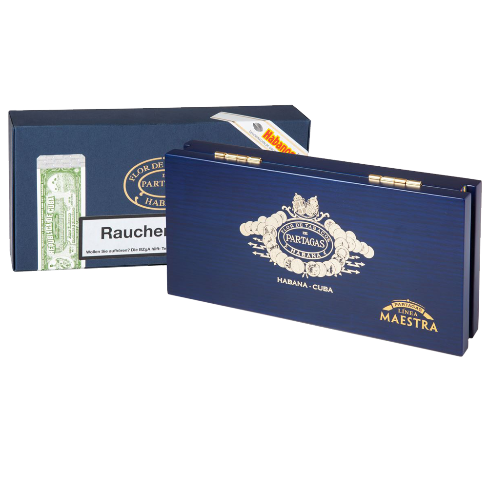 Partagas Linea Maestra Geschenkbox im royal-blau Stil