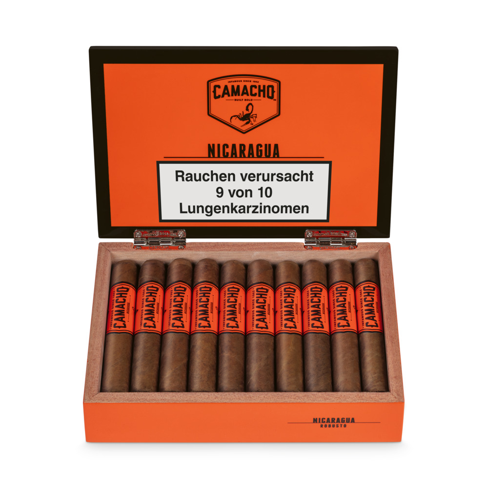 Camacho Nicaragua Robusto open box of 20 