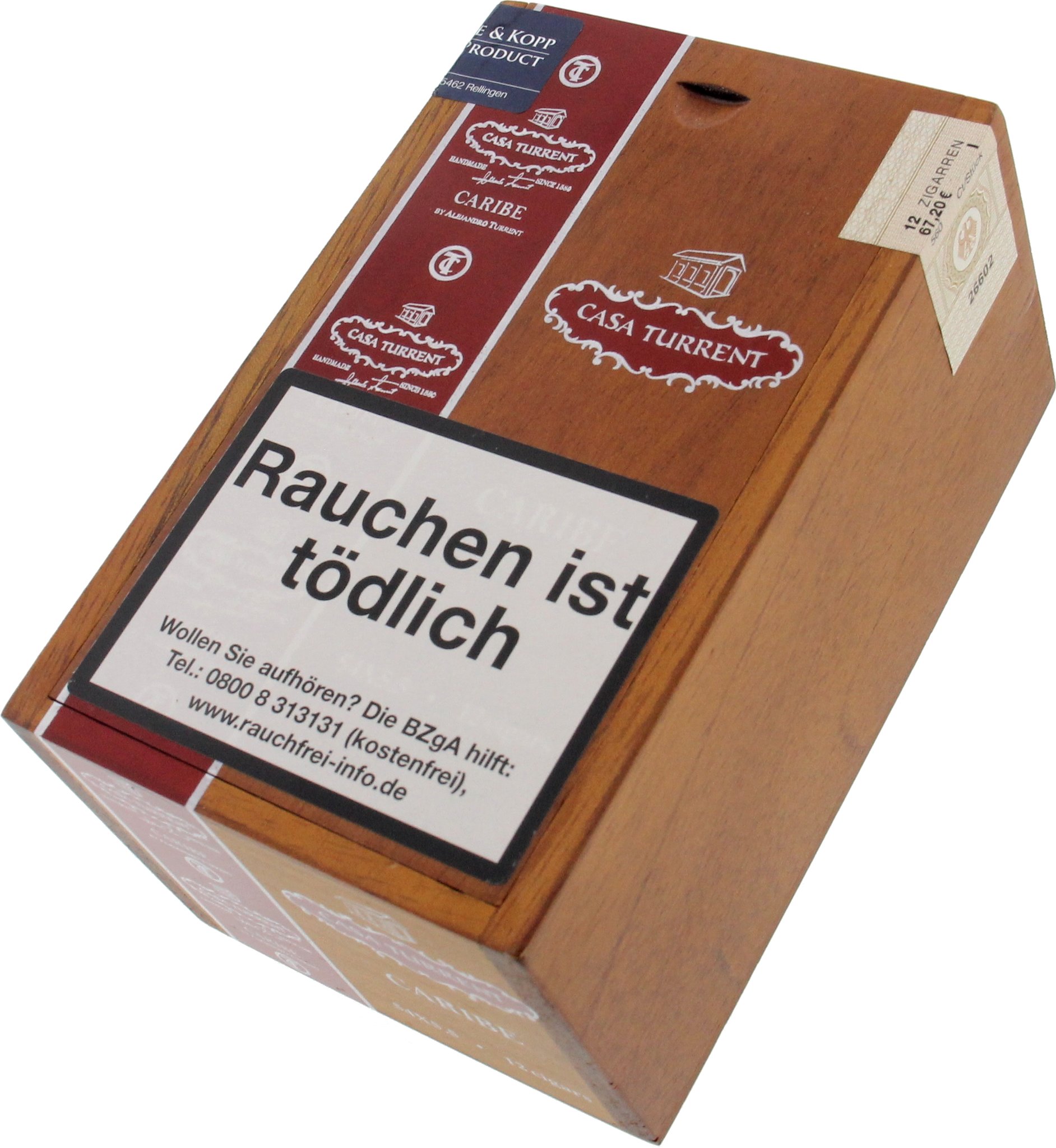 Casa Turrent Origin Caribe Robusto Extra in the closed box of 12