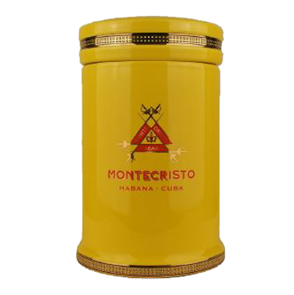 Montecristo porcelain jar without cigars with integrated humidifier 