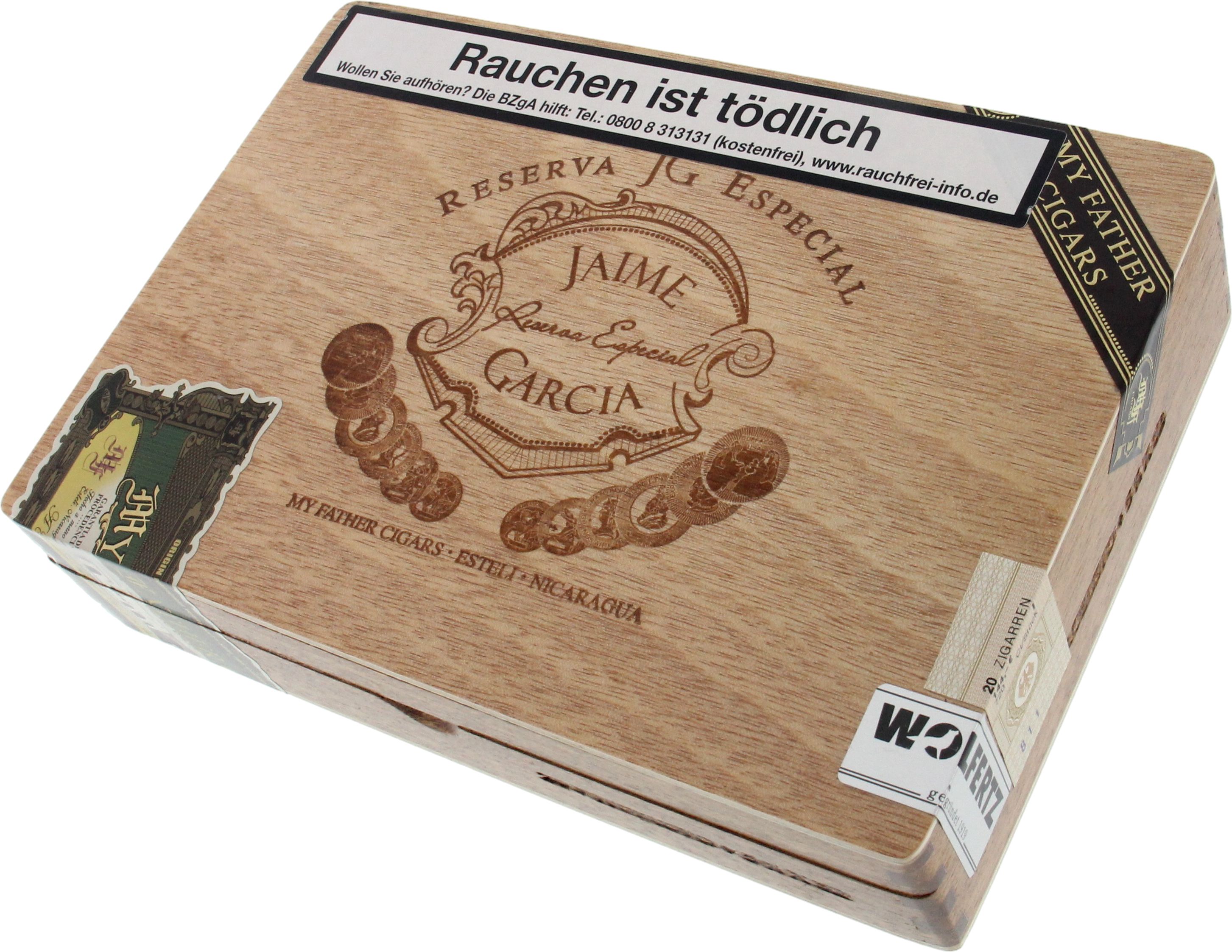 Jaime Garcia Reserva Especial Robusto closed box of 20