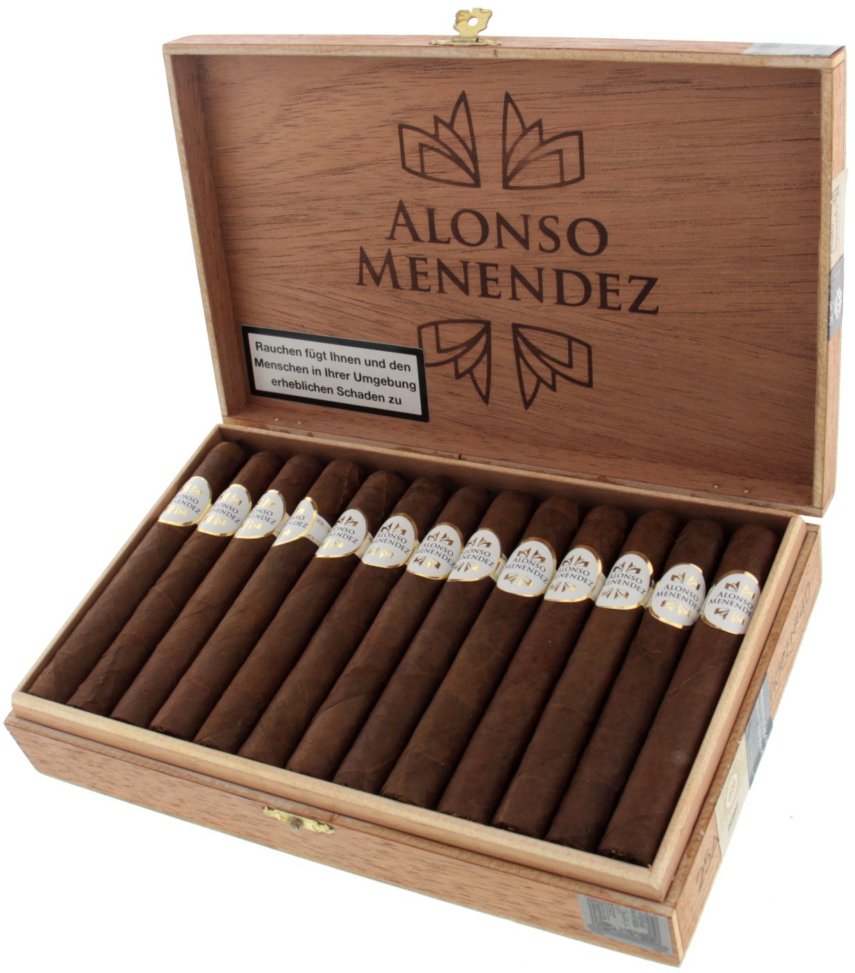 Alonso Menendez No. 40 Petit Corona in the opened box of 25