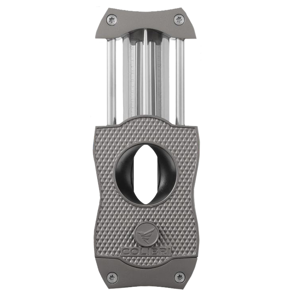 Colibri Cigar Cutter V-Cut Diamond Gunmetal opend