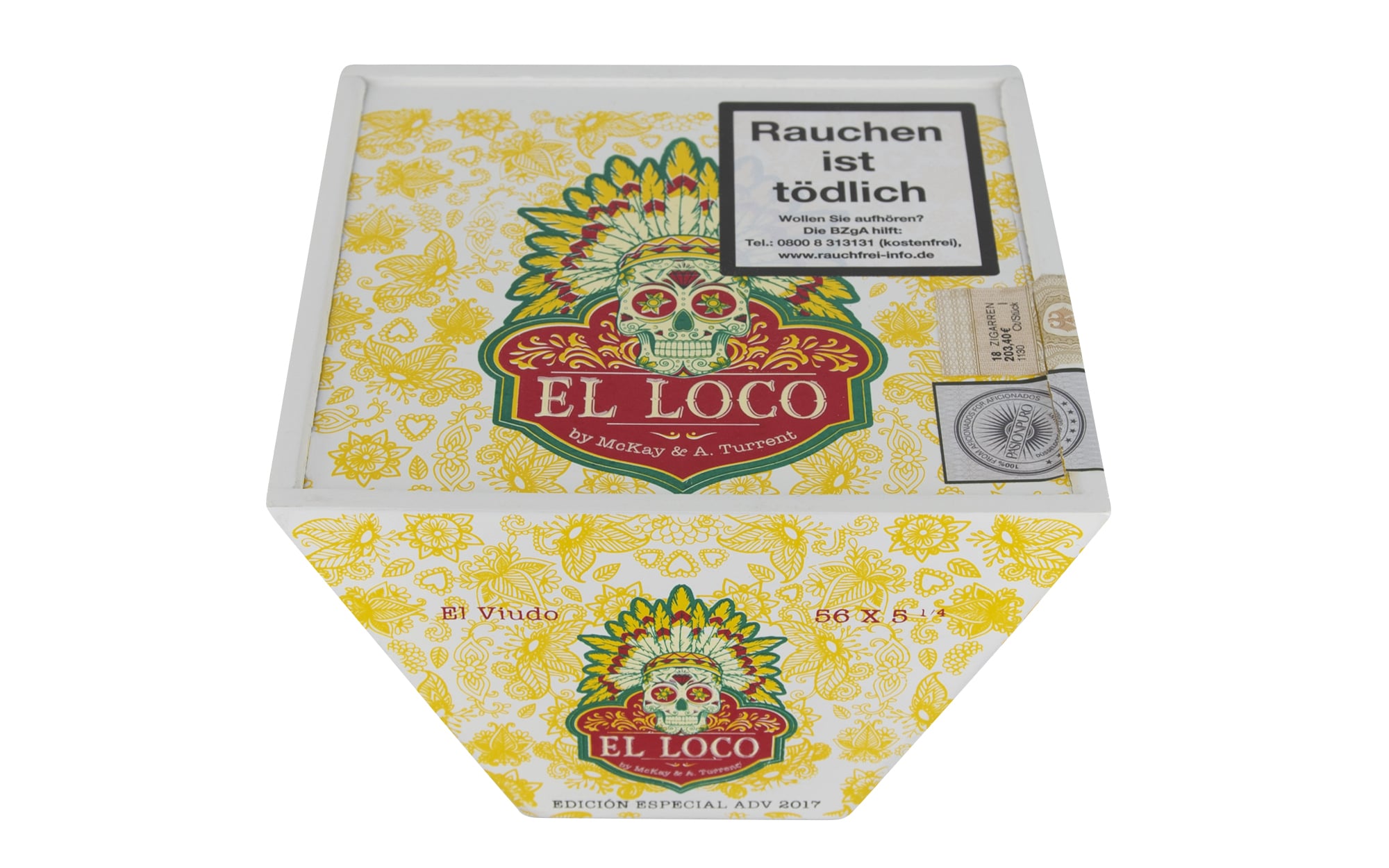 ADV Cigars El Loco El Viudo Robusto 18 Box Closed