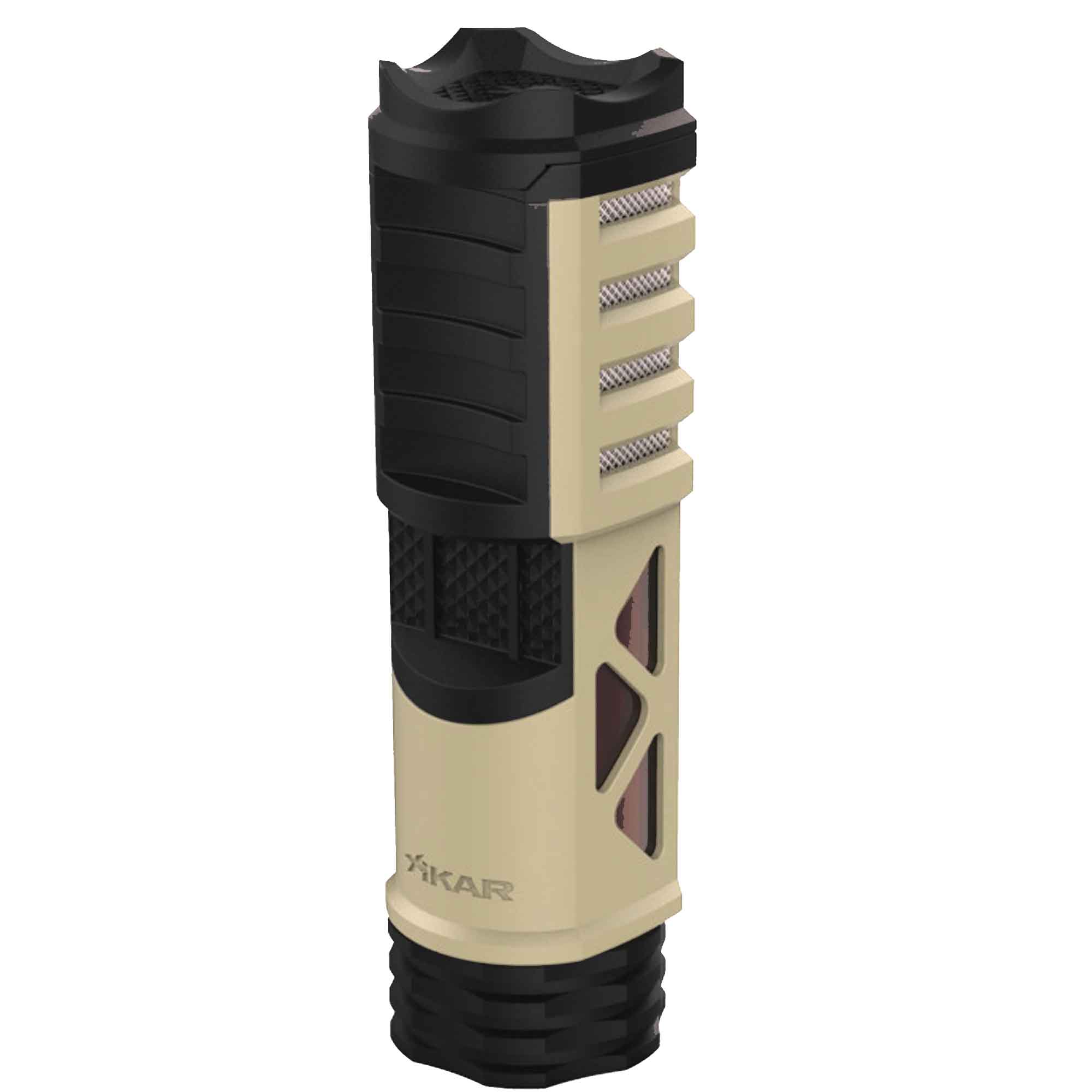 Xikar Tactical 1 Single Jet Tan Schwarz