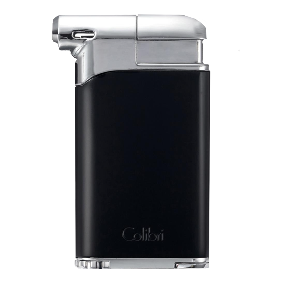 Colibri Pacific II Pipe Lighter Black/Chorm, the elegant lighter for style-conscious pipe smokers