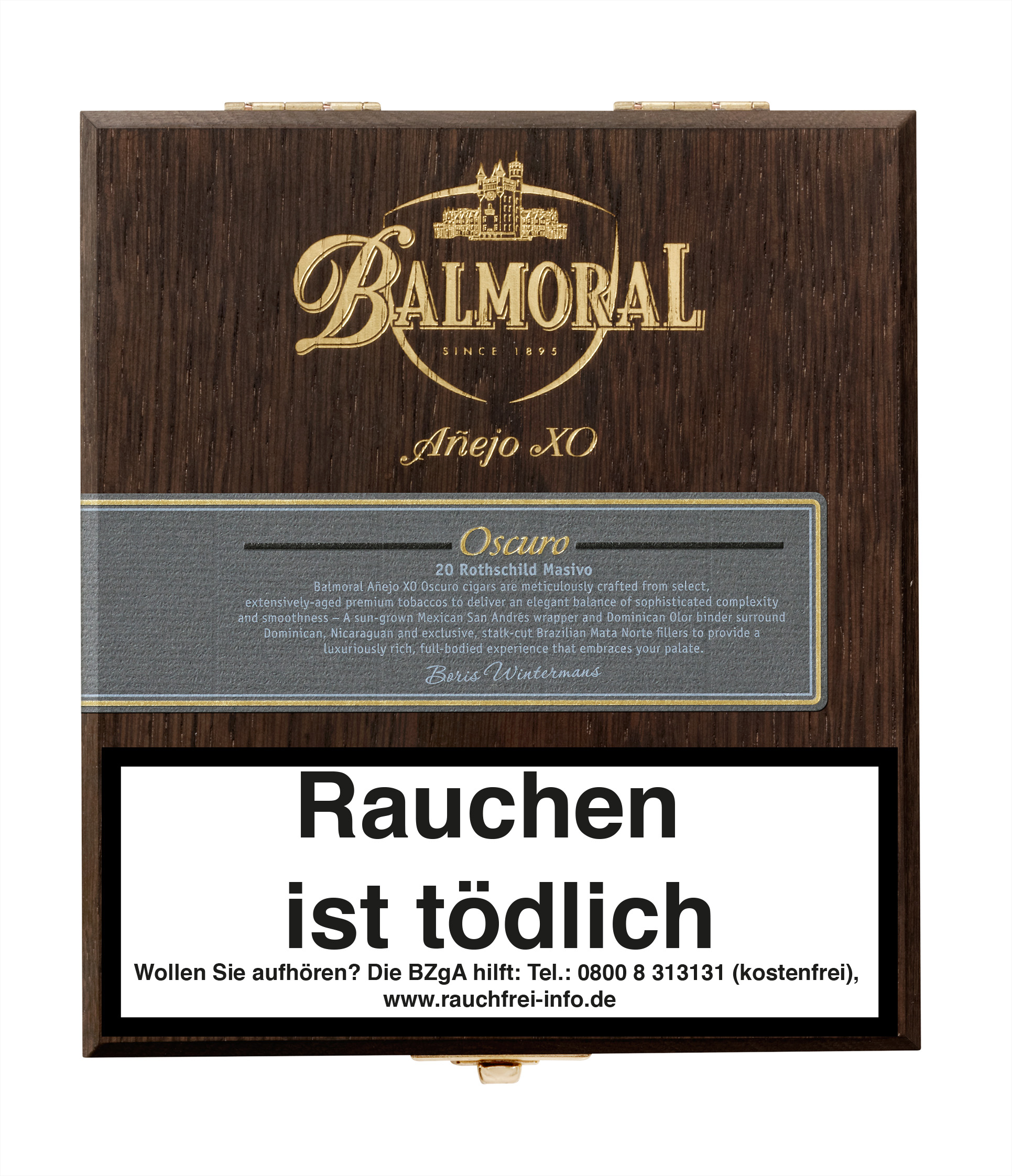 Balmoral Anejo XO Oscuro Rothschild Masivo as 20er wooden box 