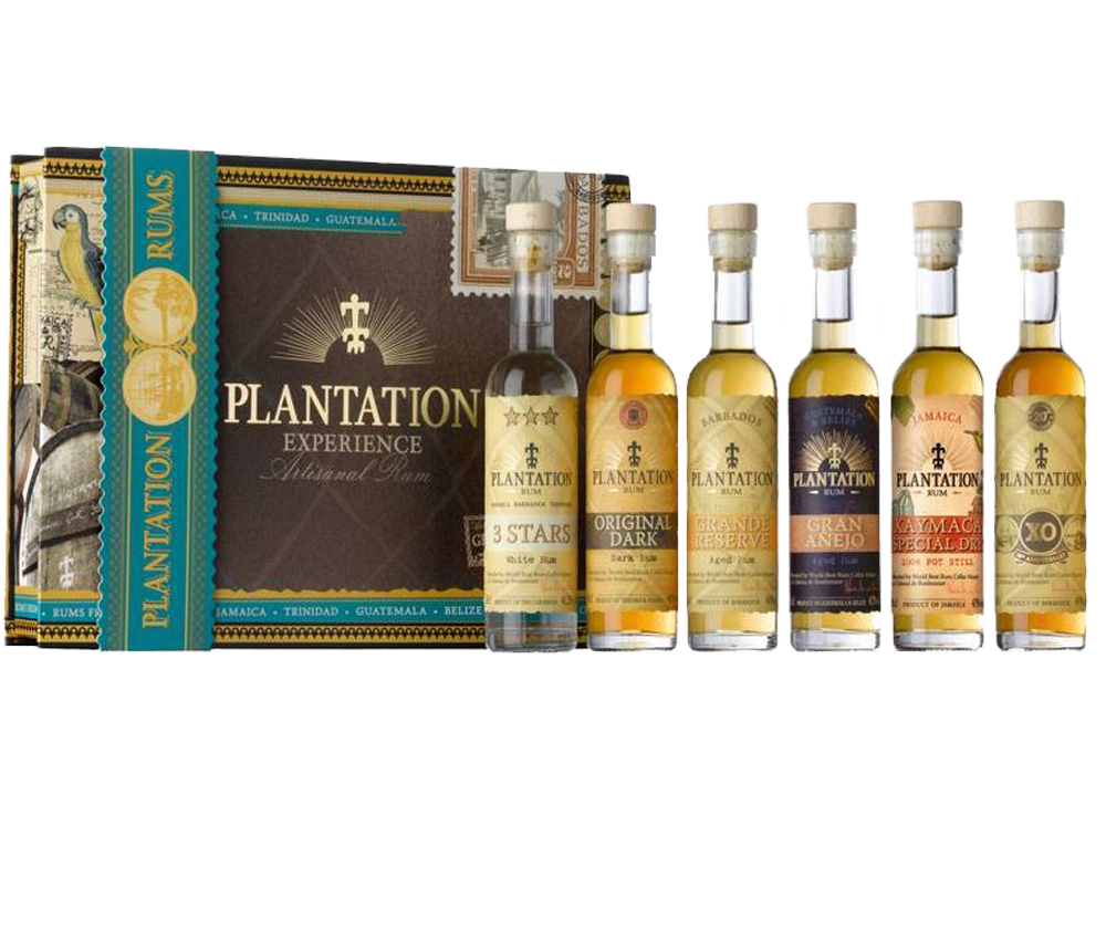 Plantation Rum Experience Box (6 x 0.1 l) ideal as a gift set 