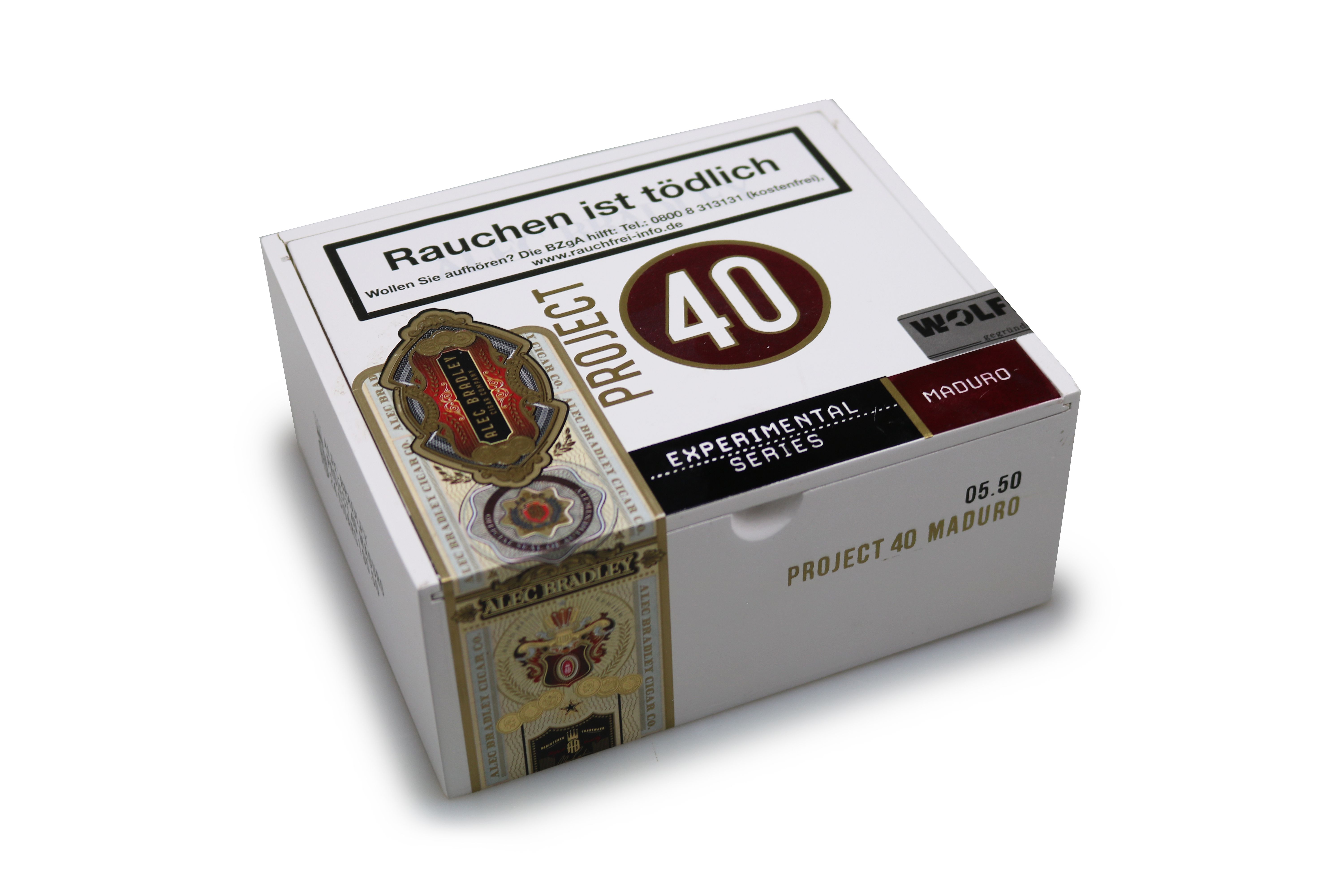 Alec Bradley Project 40 Maduro Robusto closed box of 24