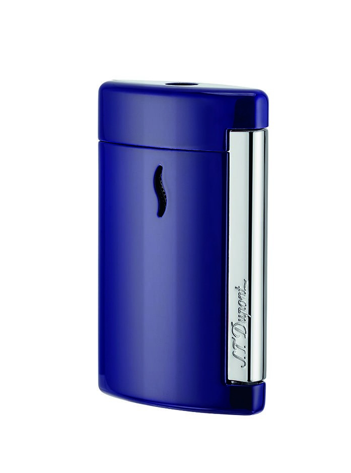 S.T. Dupont Minijet Blue handy single jet lighter with striking optics