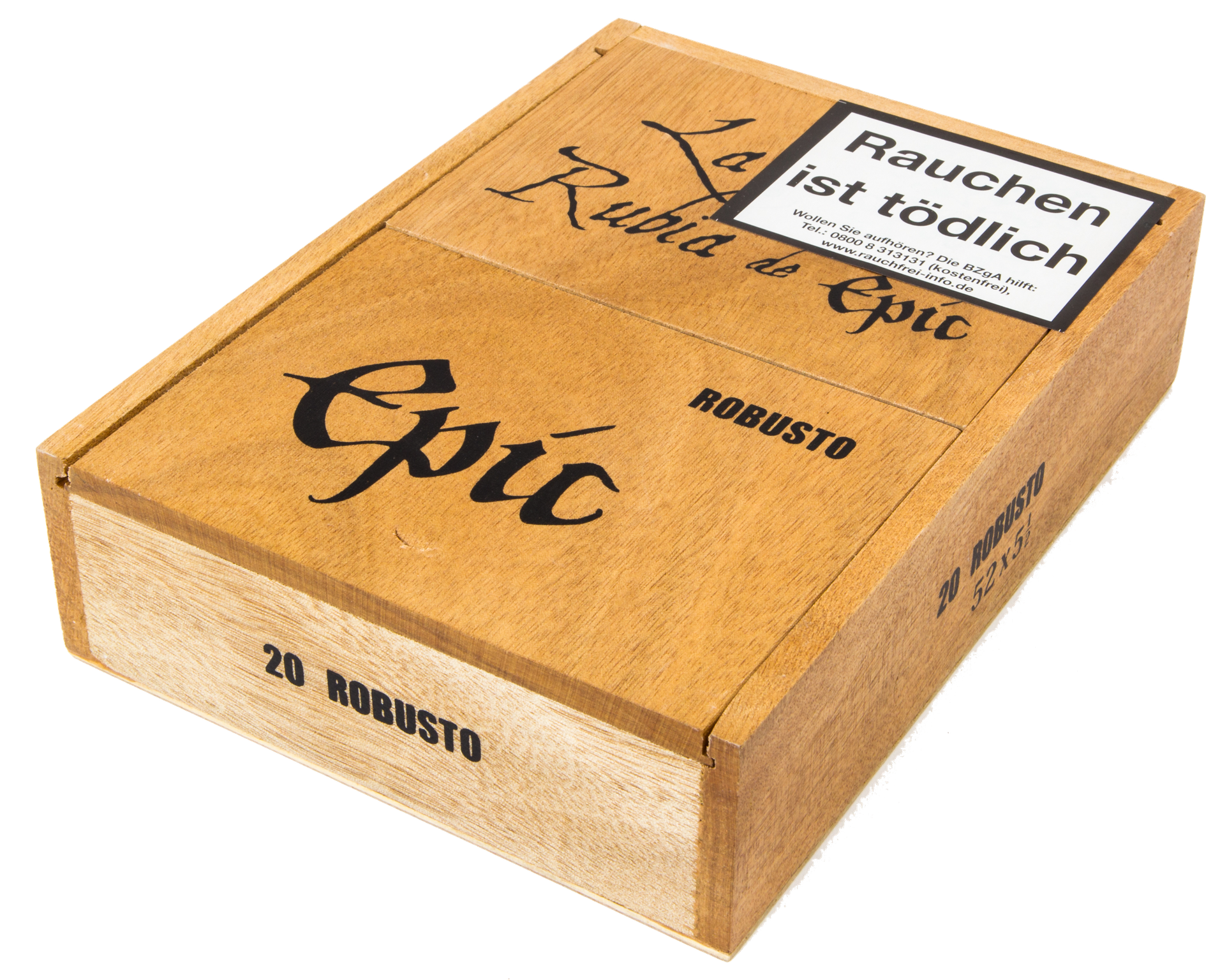 Epic La Rubia Robusto available as a box of 20 