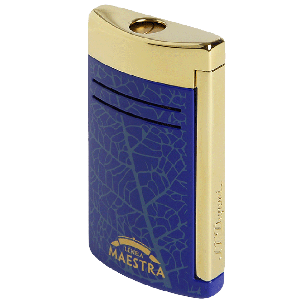 S.T. Dupont Maxijet Partagas Linea Maestra Blau/Gold Frontansicht