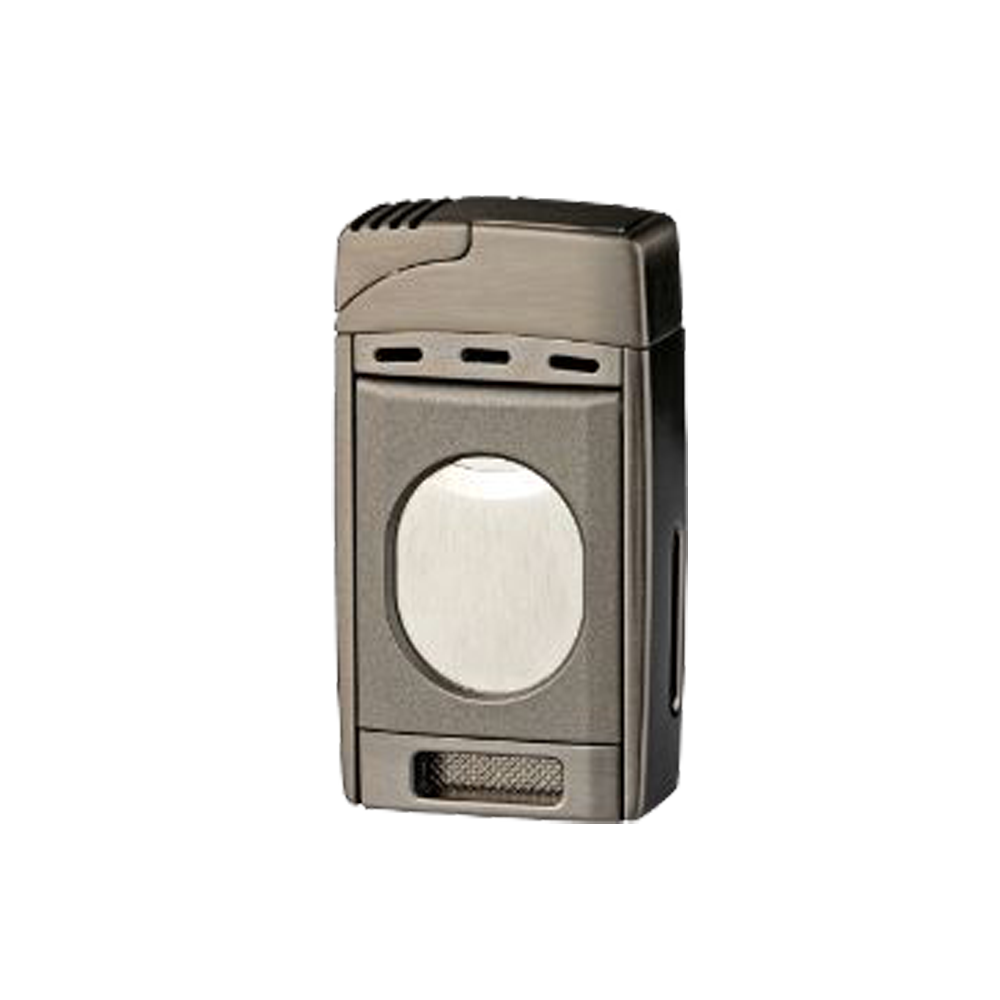 Winjet Premium Lighter Double Jet Flame Gunmetal & Cutter powerful lighter with cutter - Clou