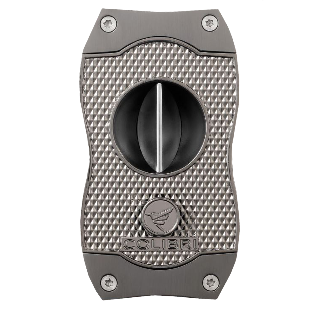 Colibri Cigar Cutter V-Cut Diamond Gunmetal closed