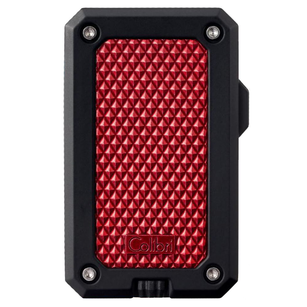 Colibri Rally Single Jet black matt/red for quick lighting of your cigars 