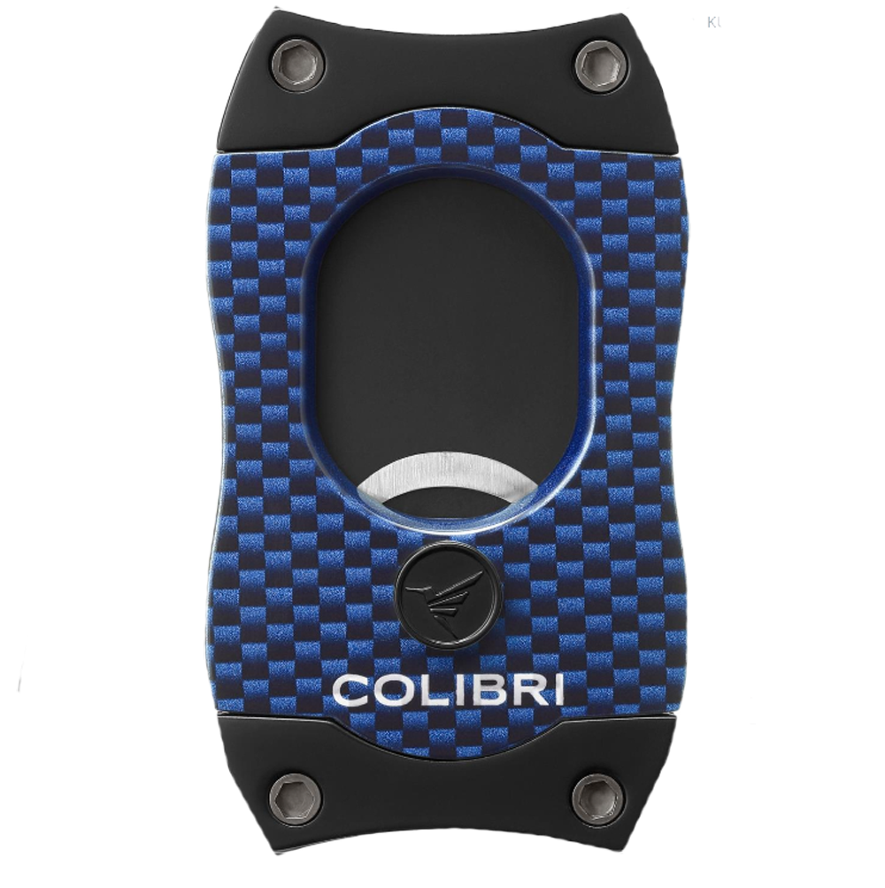 Colibri cigar cutter S-Cut II Carbon/Blue a cutter with sophisticated technology for intuitive handling