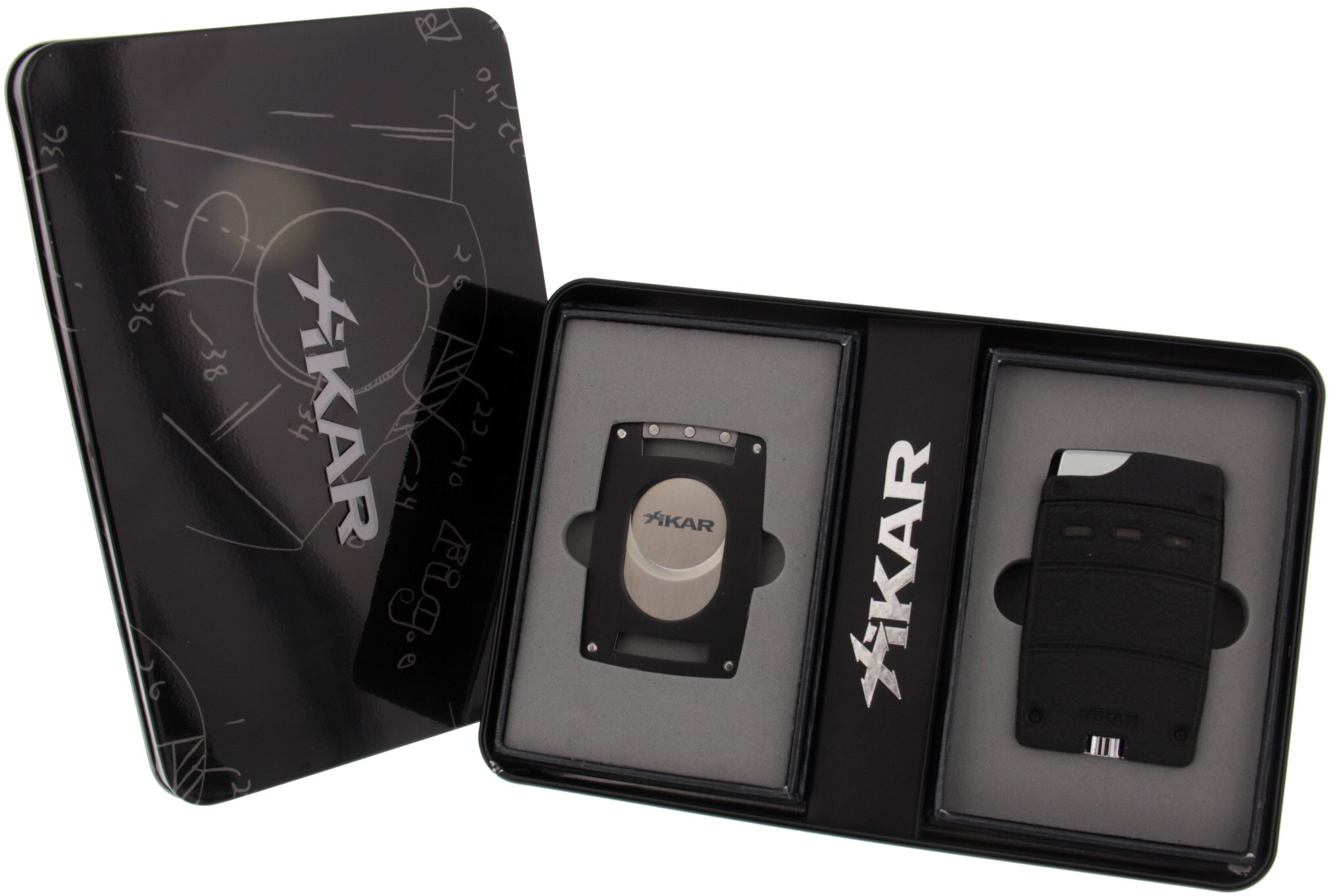 Xikar Ultra Combo Single Jet Wrinkle Black