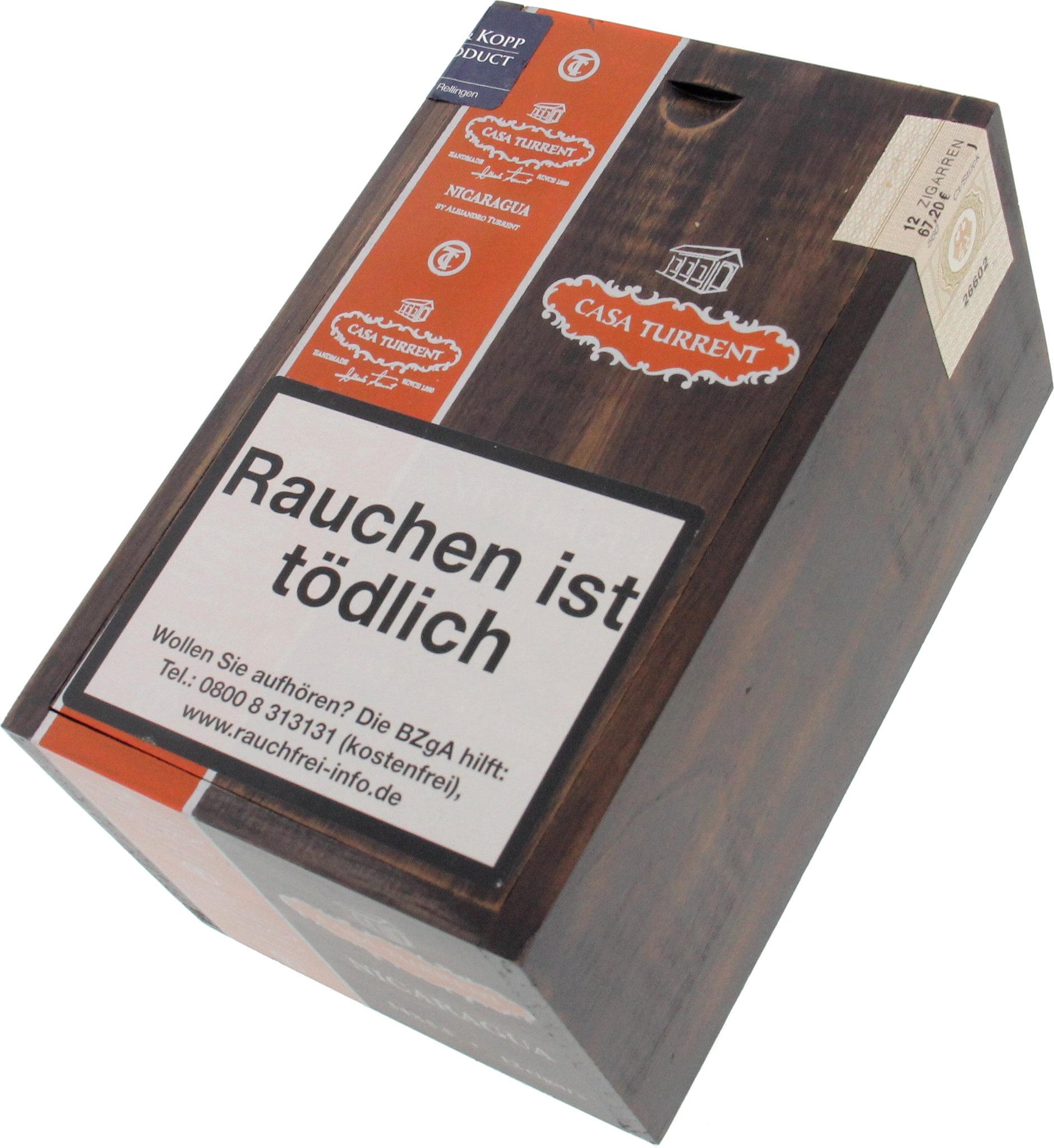 Casa Turrent Origin Nicaragua Robusto Extra 12 Box Closed